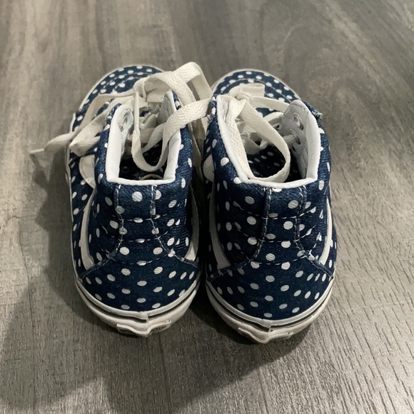 Vans Old Skool Polkadot Skate Hightop Denim size 2 - Picture 4 of 7